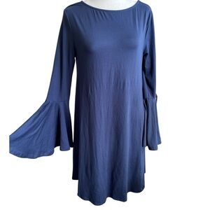 Altar’d State blue peplum sleeve dress S